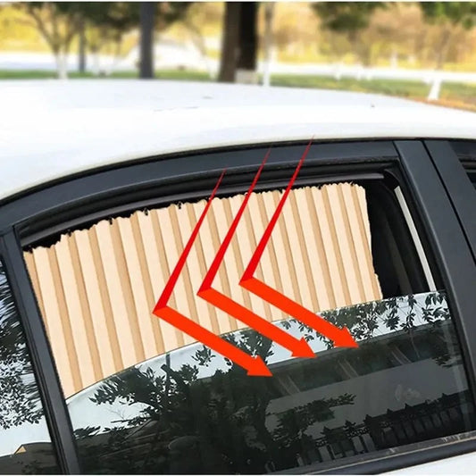 Car Curtain Slat Folding Window Sunshade ( Pack of 4 )